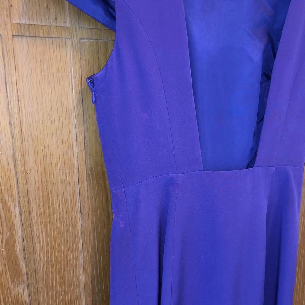 Tibi Purple Cap Sleeve Cocktail Dress Sz 4 - Picture 8 of 8